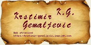 Krstimir Gemaljević vizit kartica